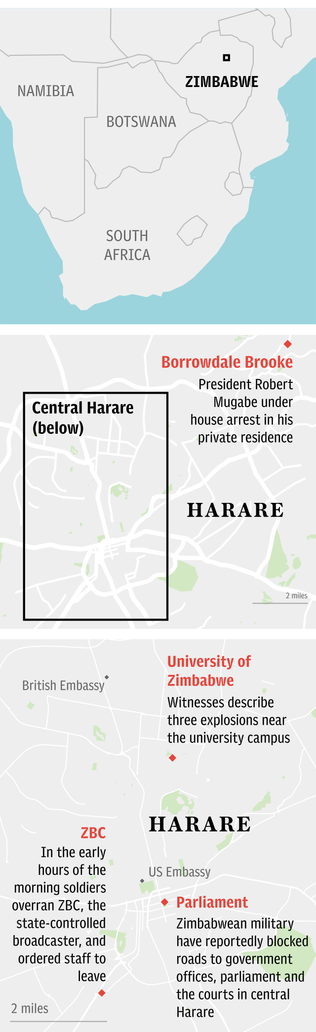 Graphic: Zimbabwe crisis mapped