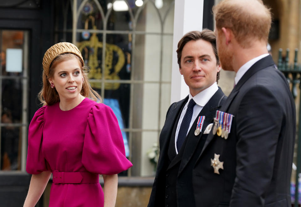 Princess Beatrice arrives at Westminster Abbey. (Photo: Andrew Milligan - WPA Pool/Getty Images)