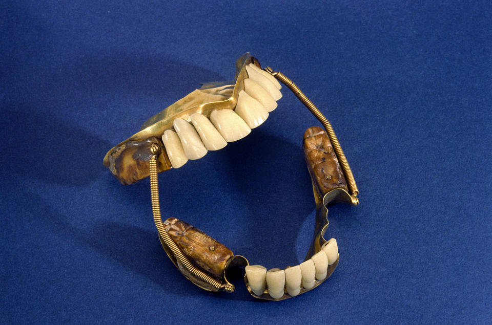 human teeth as dentures