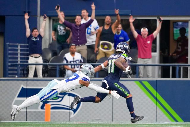 Jaxon Smith-Njigba, former OSU WR, introduces new Seattle Seahawks uniforms