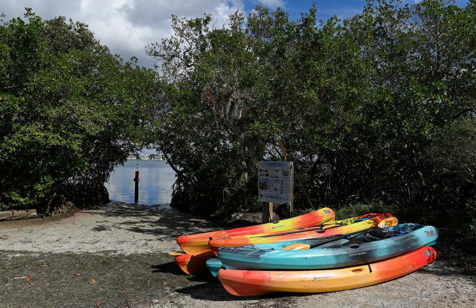 Kayaks at Ted Sperling Park, which is directly east of Park Residences.