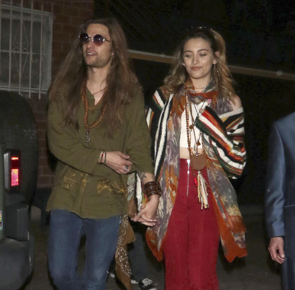 Photo by: zz/GOTPAP/STAR MAX/IPx 2019 3/30/19 Gabriel Glenn and Paris Jackson are seen in Los Angeles, CA.