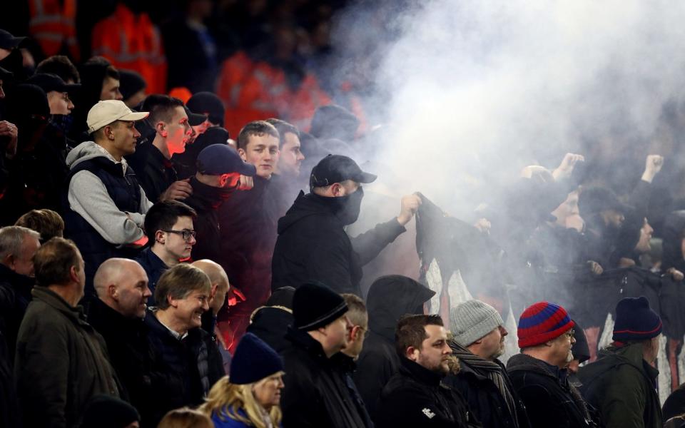 Crystal Palace fans set off flares - Getty Images Europe