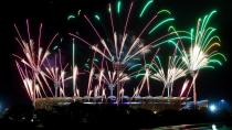 <p>A stunning fireworks display lights up the sky.</p>