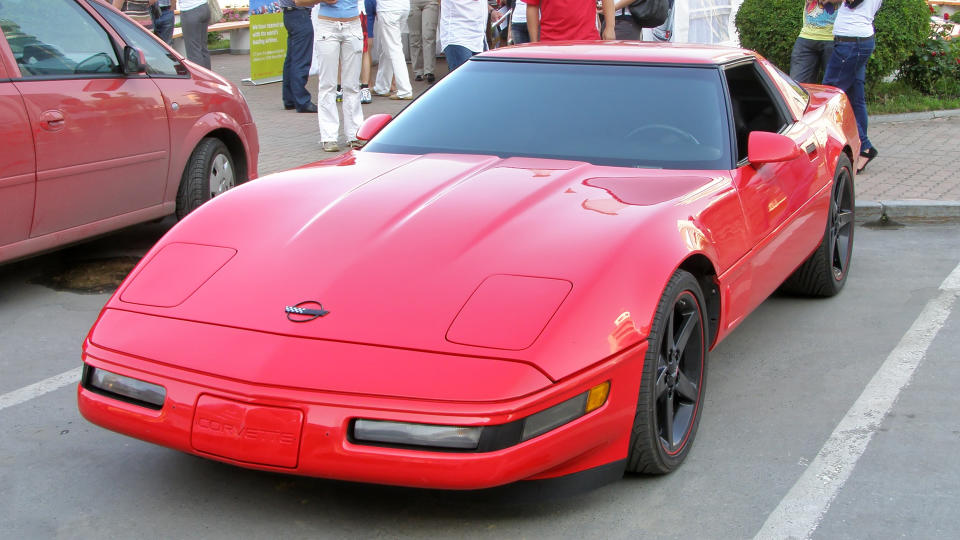 YEKATERINBURG, RUSSIA - JULY 23: Chevrolet Corvette takes part at the annual Navigation rally "Porsche Challenge" on July 23, 2011 in Yekaterinburg, Russia.