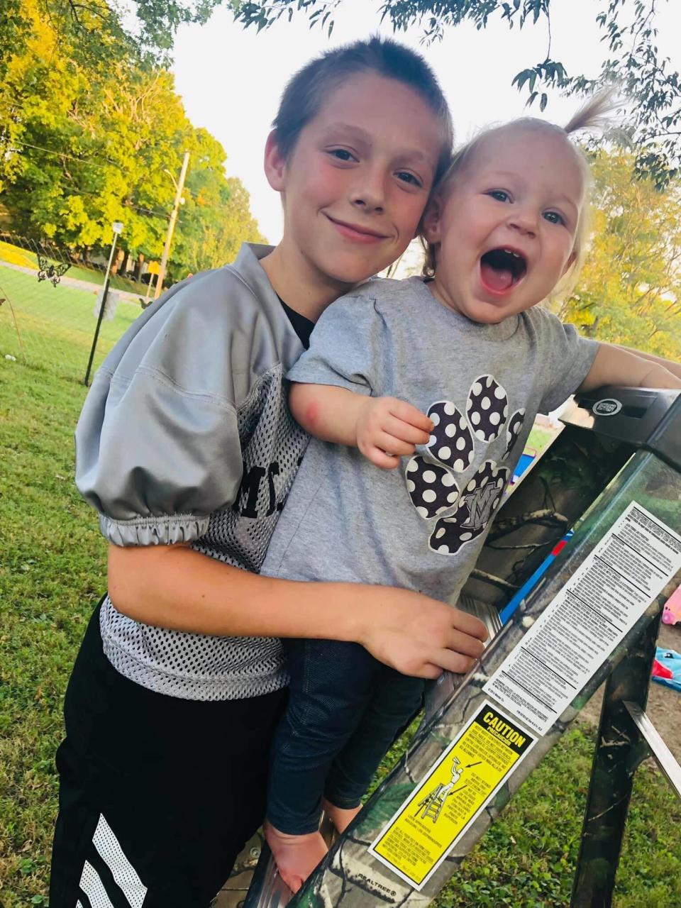 Camrynn Ray McMichael, pictured with his sister Karmynn Louise, died in a fireworks accident in Indiana. (Courtesy of Kyrra Lynn)