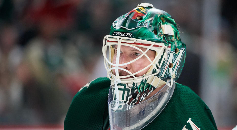 It's been a difficult week for Devan Dubnyk, Minnesota's starting goaltender, and his family. (Photo by Hannah Foslien/Getty Images)