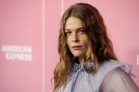 Maggie Rogers arrives at Billboard's Women in Music at the Hollywood Palladium on Thursday, Dec. 12, 2019, in Los Angeles. (AP Photo/Chris Pizzello)