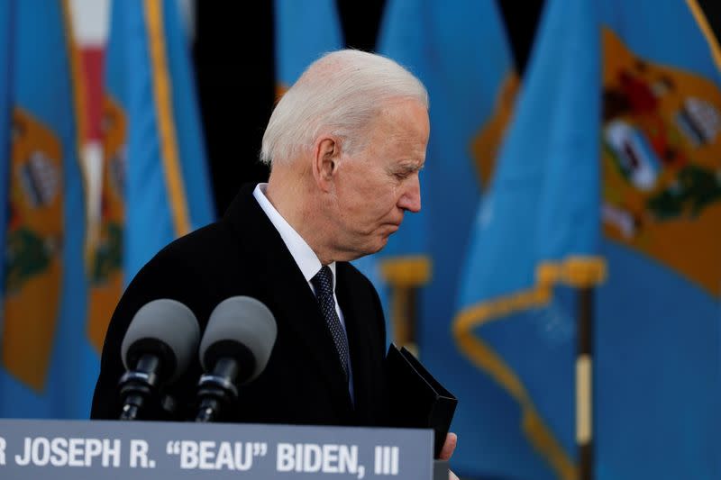 Joe Biden visits Beau Biden National Guard/Reserve Center in New Castle