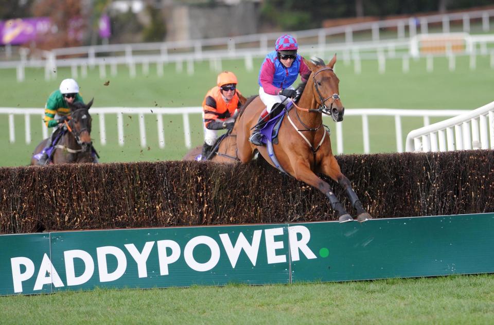 La Bague Au Roi ridden by Richard Johnson goes on to win the Flogas Novice Chase during day two of the Dublin Racing Festival at Leopardstown Racecourse.