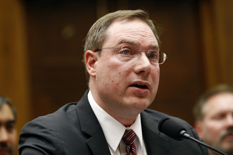 Amazon Associate General Counsel Nate Sutton testifies during a House Judiciary subcommittee hearing, Tuesday, July 16, 2019, on Capitol Hill in Washington. (AP Photo/Patrick Semansky)