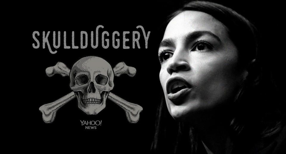 Rep. Alexandria Ocasio-Cortez. (Photo illustration: Yahoo News; photo: AP)