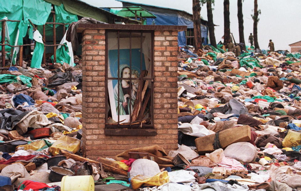 The Virgin Mary allegedly <a href="http://www.kibeho.org/en/history.php">appeared</a>&nbsp;to&nbsp;several high school children in Kibeho, Rwanda, in the 1980s. Some believe she warned them of a "<a href="http://www.thedailybeast.com/articles/2014/04/20/did-the-virgin-mary-warn-rwanda-s-holiest-town-of-the-genocide.html">river of blood</a>" that would flow across the country, which was thought to be a foretelling of the mass killings that would later sweep through Kibeho during the Rwandan genocide.