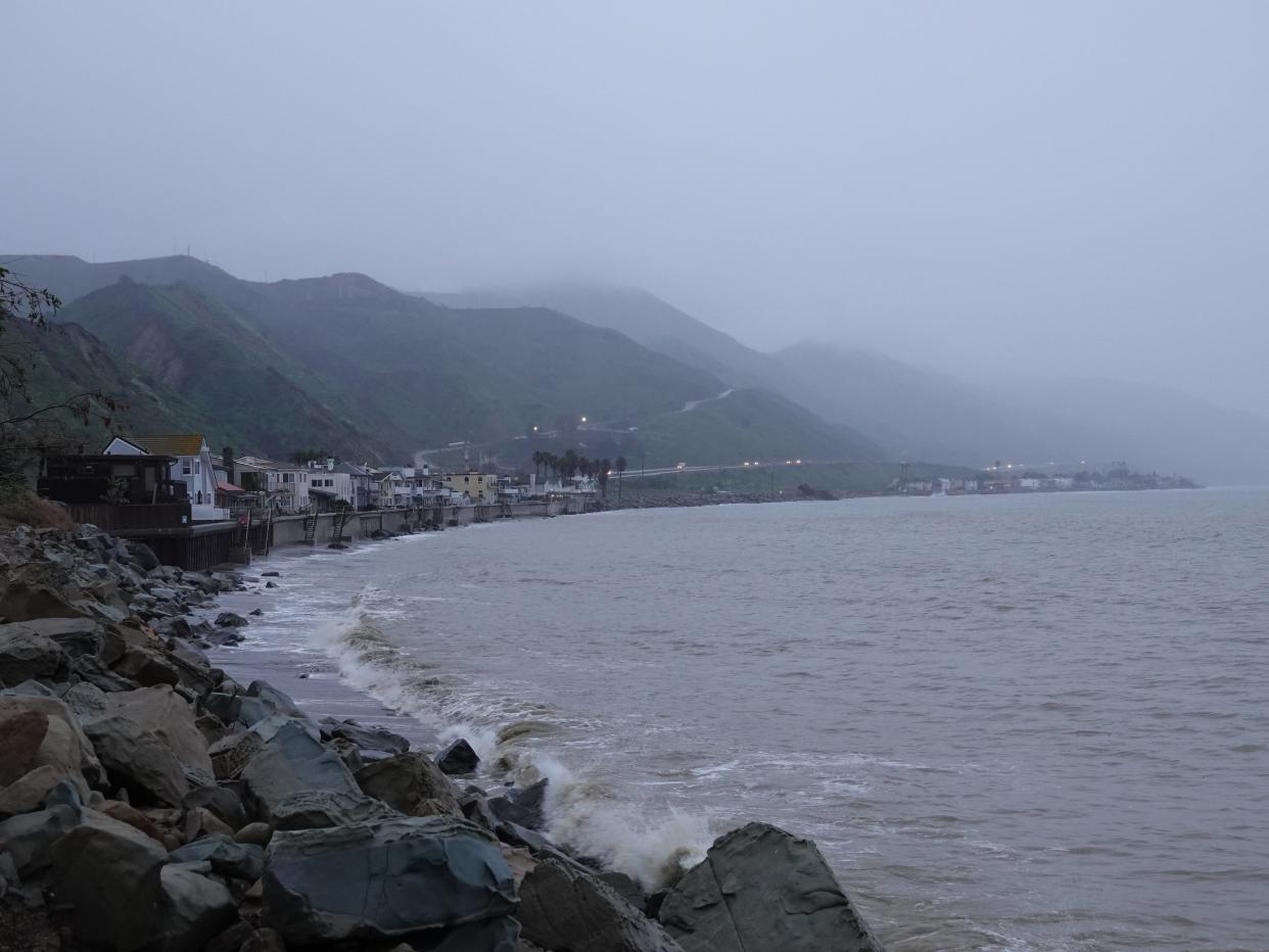 Drizzles dampened Mondos Beach north of Ventura in 2019. A low-impact storm system is forecast to bring up to an inch of rain to Ventura County starting Tuesday.