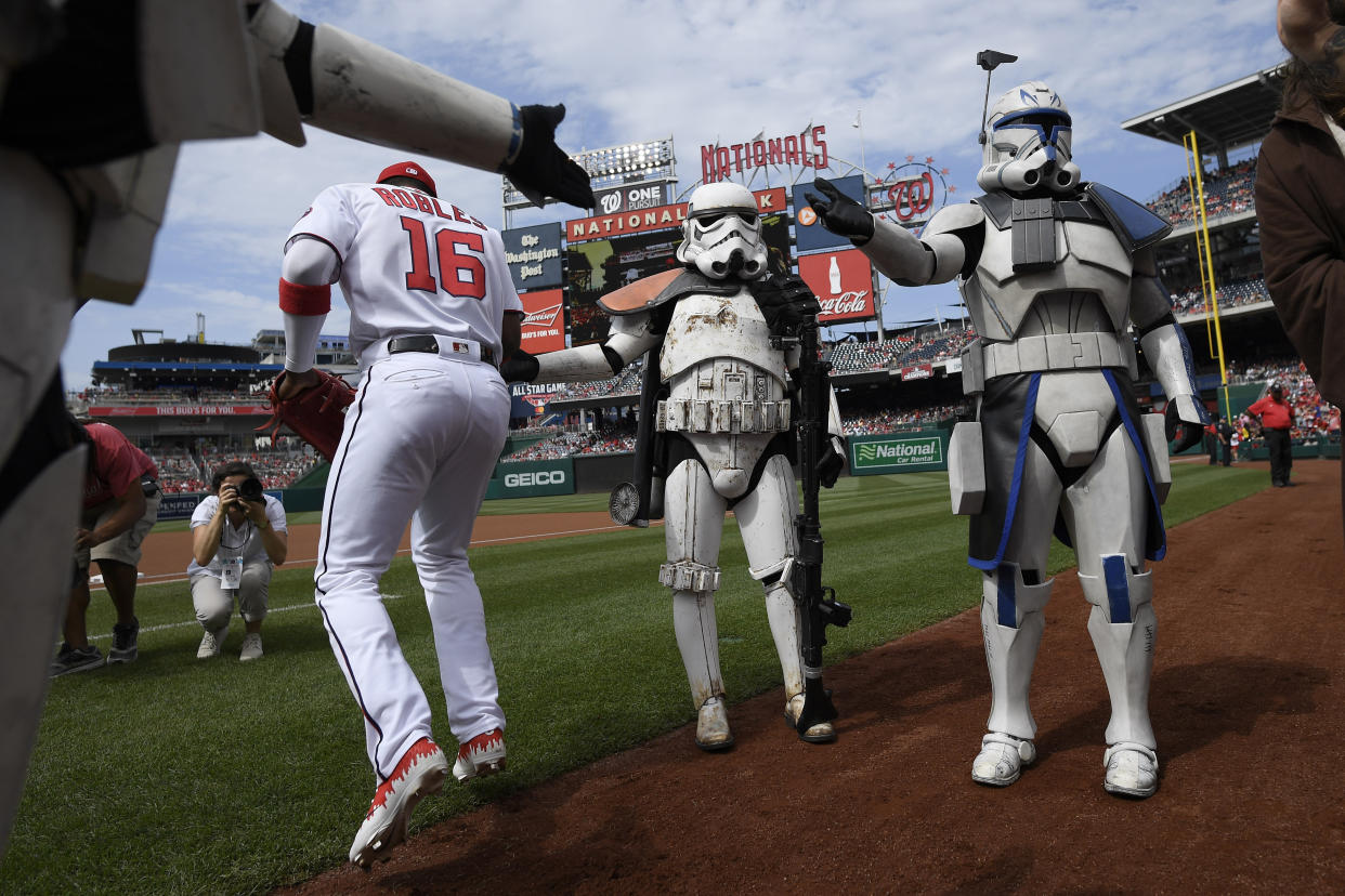 MLB playoff game interrupts 'Star Wars' marathon on TNT.  (AP Photo/Nick Wass)