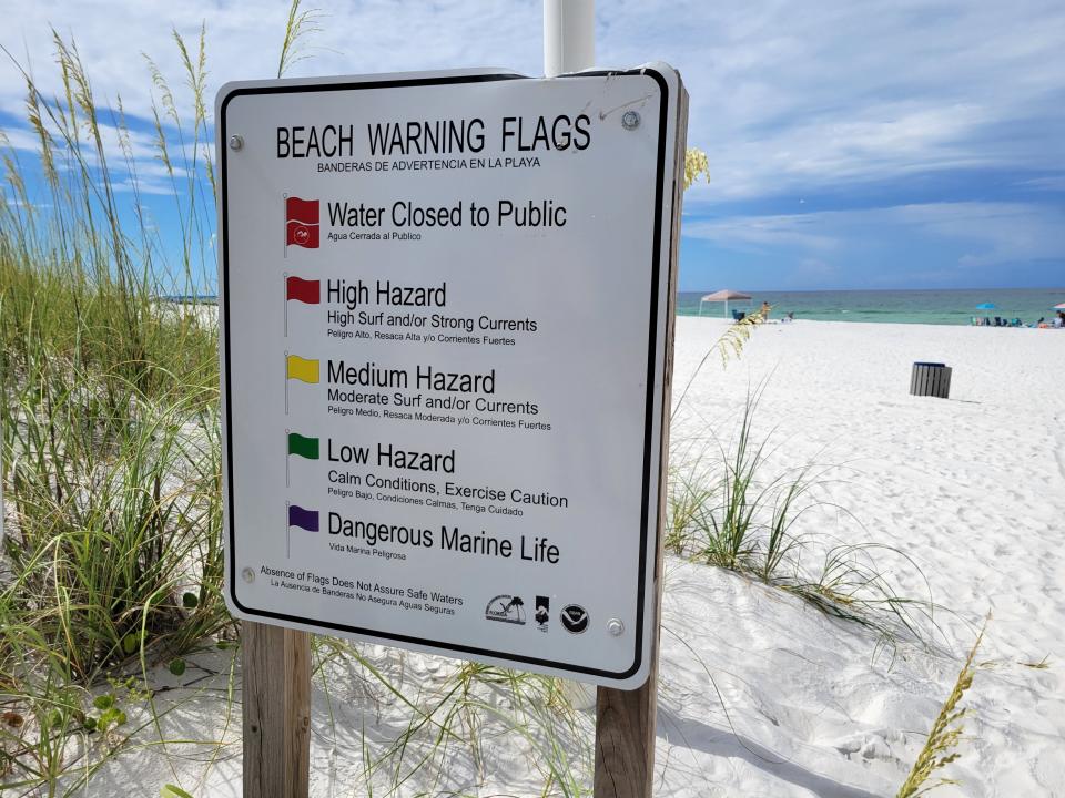 Yellow flags were flying on Friday when a man from Alabama drowned.