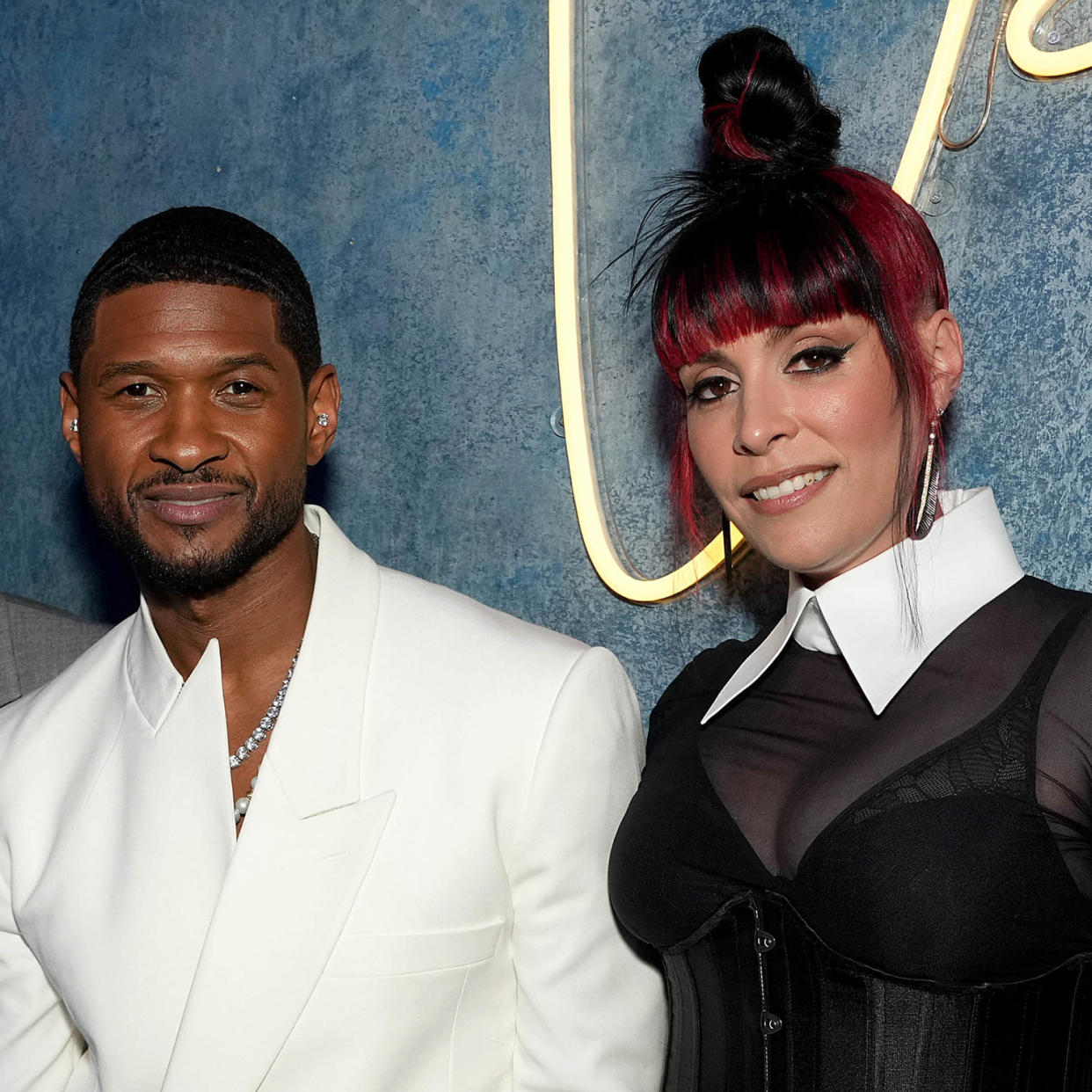 Usher, and Jennifer Goicoechea (Kevin Mazur / WireImage for Vanity Fair)