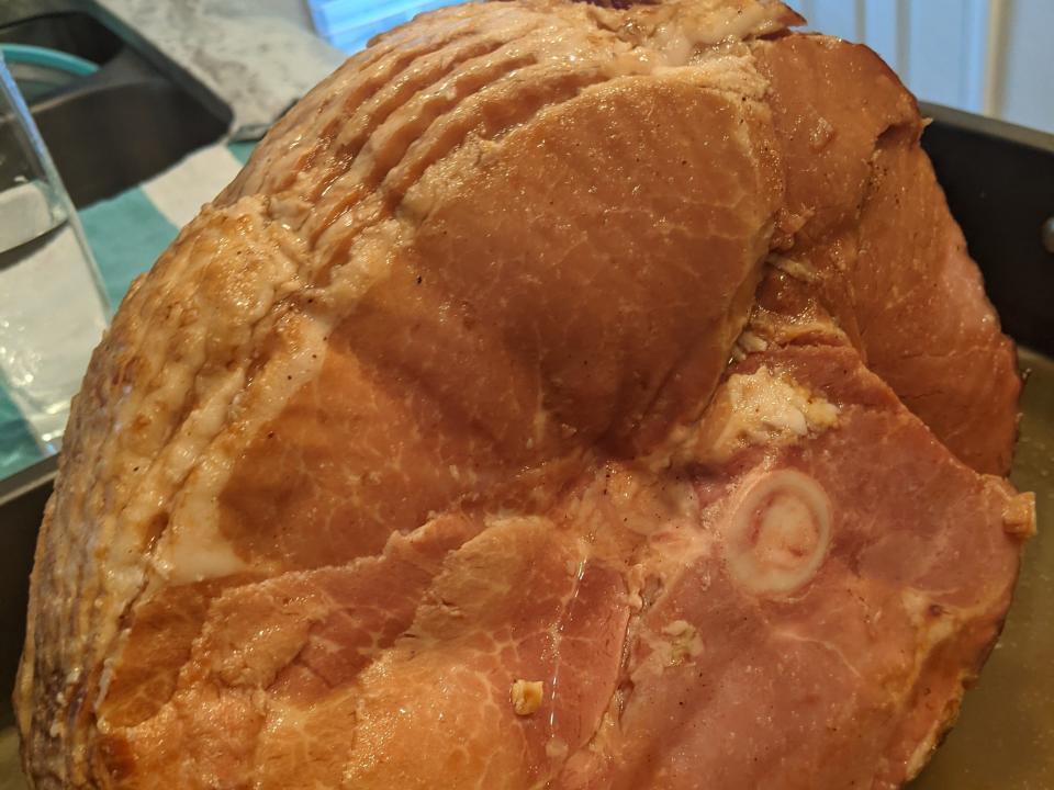 Aldi's Appleton ham baked and in the pan