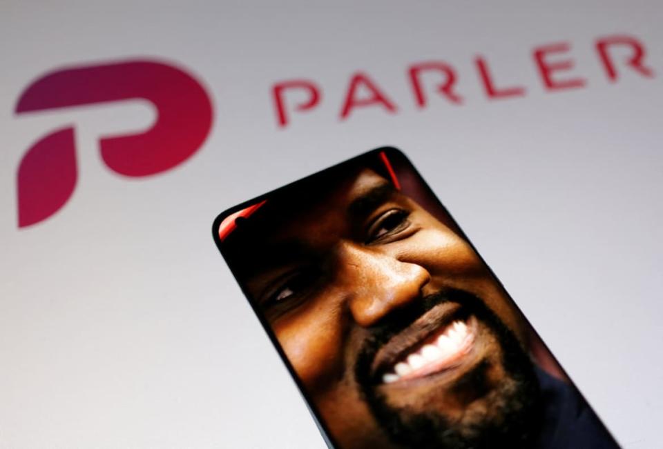 <div class="inline-image__caption"><p>Kanye West announced in October that he was buying Parler before the deal collapsed just weeks later. </p></div> <div class="inline-image__credit">Dado Ruvic/Reuters</div>
