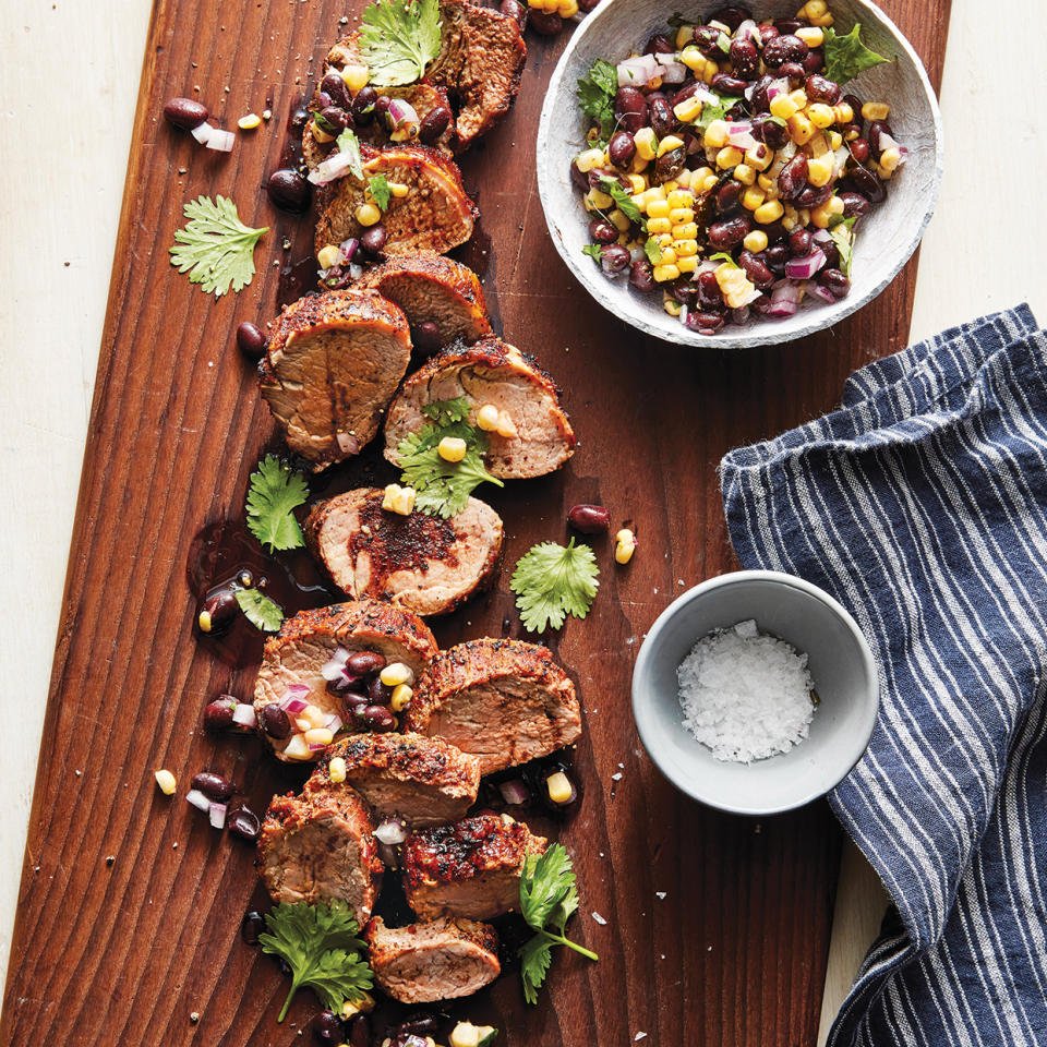 Slow-Cooker Chile-Rubbed Pork with Corn & Black Beans