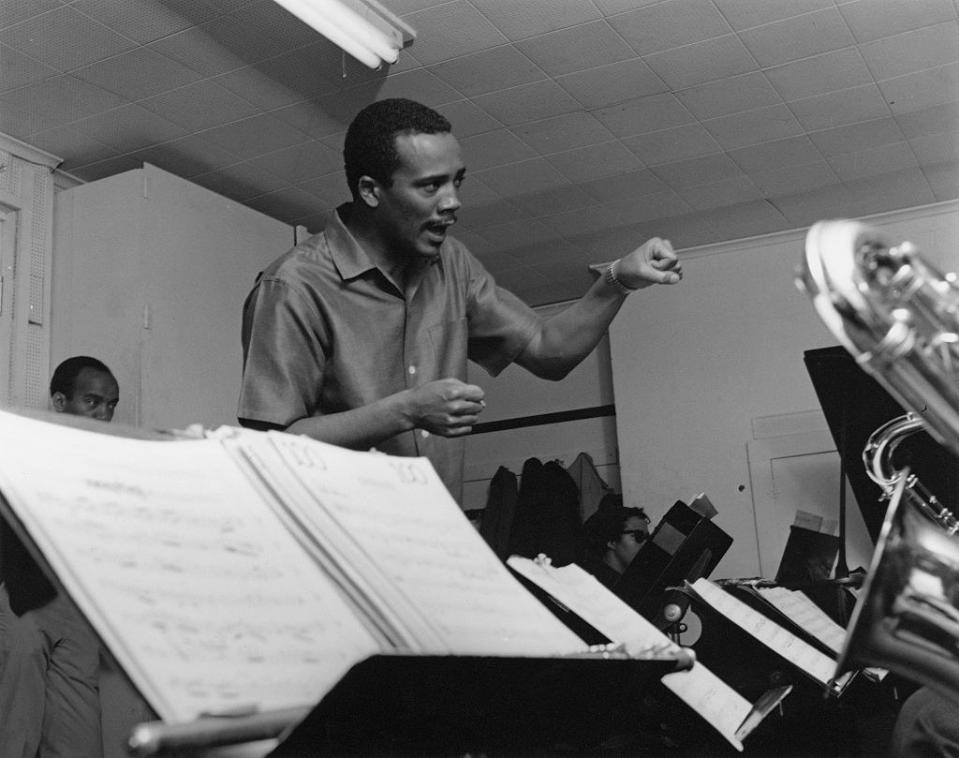 Quincy Jones at work in the studio