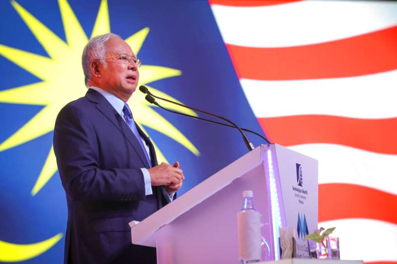 馬來西亞前總理納吉。（美聯社）