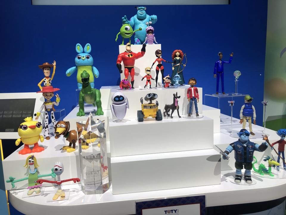 Mattel's collection of Pixar figures (Photo: Ethan Alter)