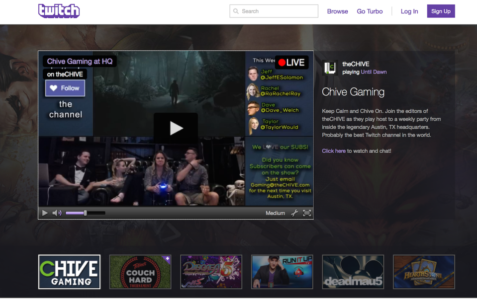 Twitch Homepage