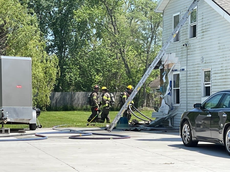Lansing Fire Department crews are on scene for a fire in the 4800 block of Hughes Rd. (WLNS)
