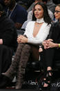<p>Adriana Lima watches from the sideline during the Lakers and Nets game in 2016. </p>