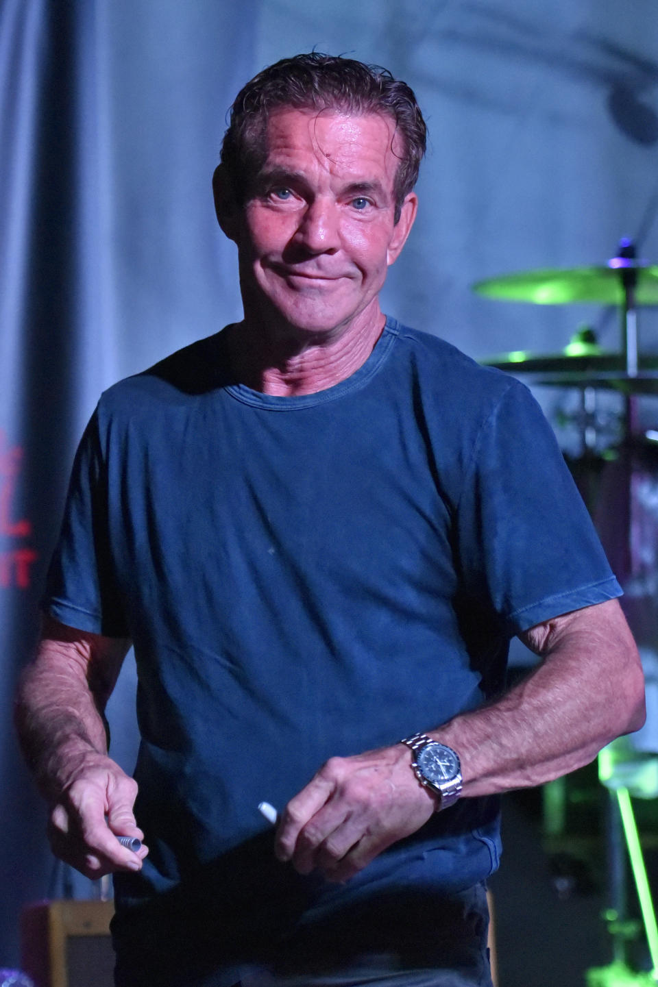 Dennis Quaid performs at the after party for the Brent Sopel Annual Celebrity Golf Tournament at the Quarry Pub & Grill on Wednesday Oct 2, 2019, in Chicago. (Photo by Rob Grabowski/Invision/AP)