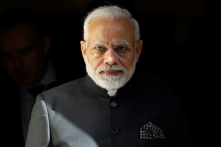 India's Prime Minister Narendra Modi, seen in 10 Downing Street in London in 2018 (Tolga AKMEN)