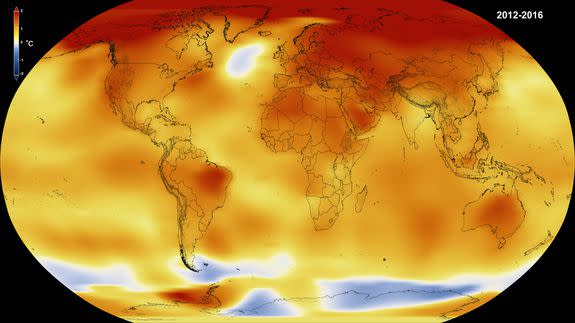 2016 was the warmest year on record since 1880.