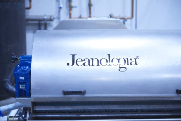 <em>This Jeanologia machine separates water from "sludge." Cleaned water is housed in a large tank.</em><p>Photo: Courtesy of Saitex</p>