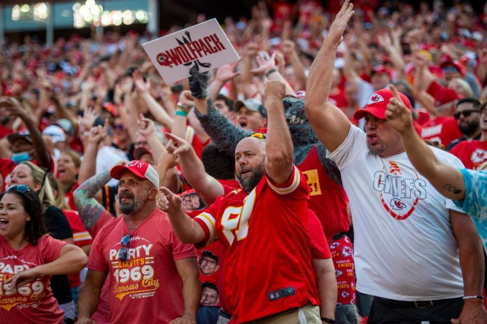 Fans went berserk at the Chiefs home opener against the Cleveland Browns on Sept. 12. Young, healthy and vaccinated fans are likely to be at low risk of catching COVID-19 at such an event, medical experts say.