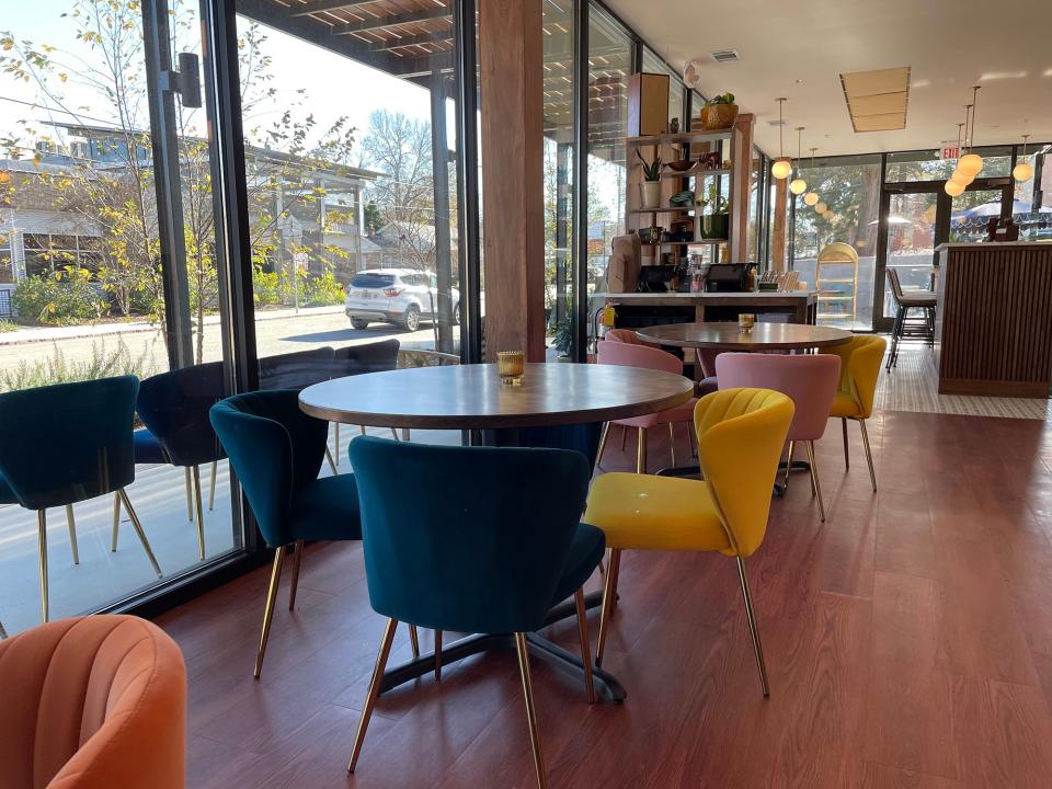 The inside dining area of ZZ & Simone's restaurant at 1540 S. Lumpkin St. in Athens, Ga. is shown in this photo from Dec. 22, 2021.