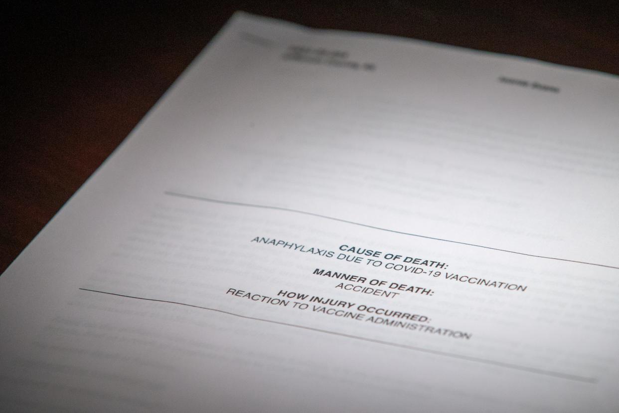 An accidental allergic reaction to the COVID-19 vaccine caused last March's death of northeast Kansas resident Jeanie Evans, according to this autopsy report.