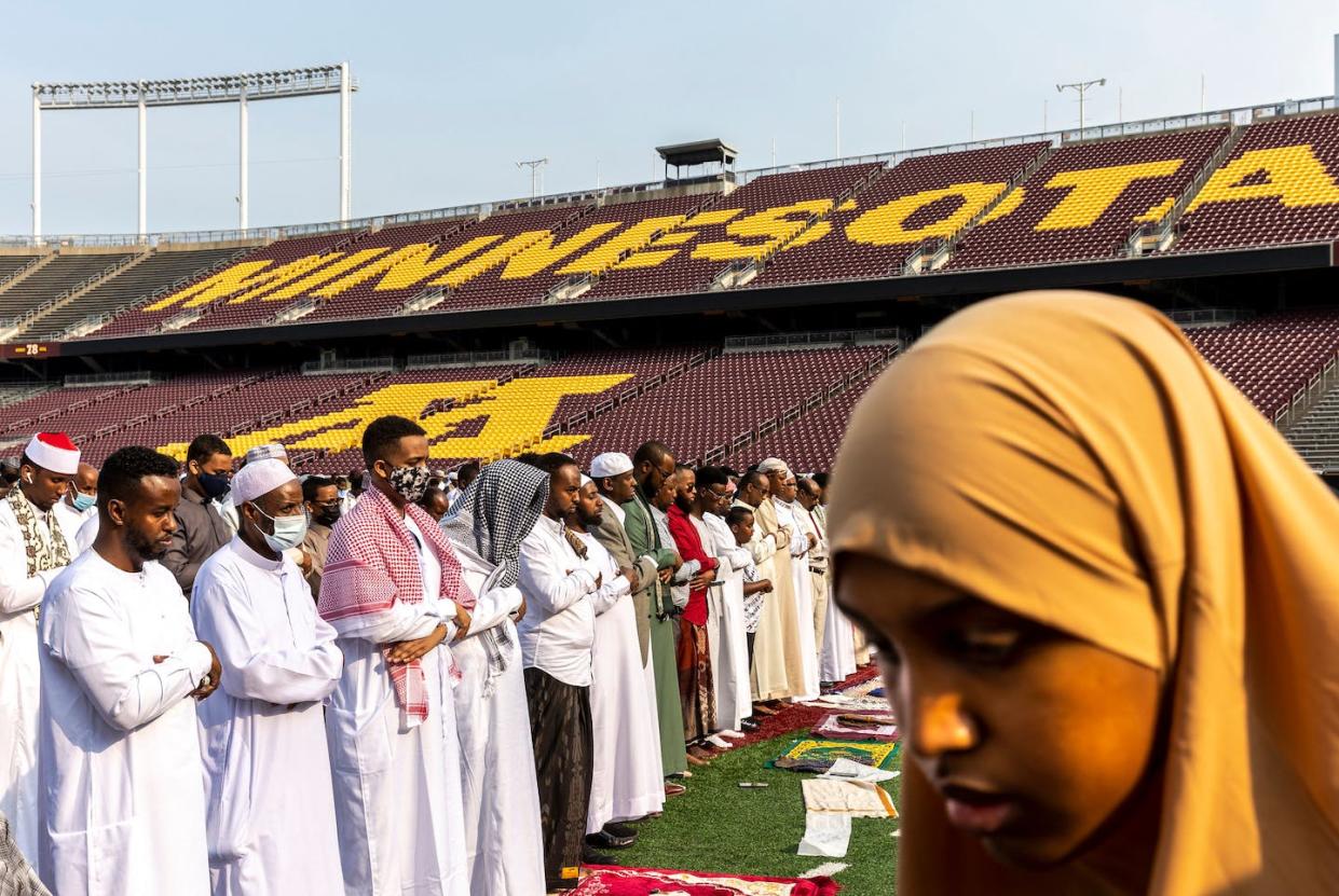 Minneapolis allows call to prayer to be publicly broadcast five times per day. <a href="https://www.gettyimages.co.uk/detail/news-photo/muslim-worshippers-gather-at-the-huntington-bank-stadium-news-photo/1234075176?adppopup=true" rel="nofollow noopener" target="_blank" data-ylk="slk:Kerem Yucel/AFP via Getty Images;elm:context_link;itc:0;sec:content-canvas" class="link ">Kerem Yucel/AFP via Getty Images</a>