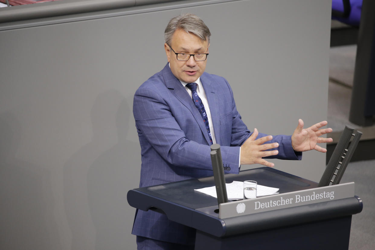 (GERMANY OUT)    Dr. Georg Nüßlein, MdB, Stellvertretender Vorsitzender CDU/CSU-Bundestagsfraktion, Deutschland, Berlin, Bundestag/Plenum, Bundestag beschließt Reform der Pflegeausbildung, 22.06.2017    (Photo by Popow/ullstein bild via Getty Images)