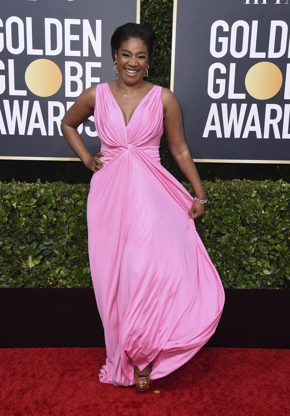 Tiffany Haddish arrives at the 77th annual Golden Globe Awards at the Beverly Hilton Hotel on Sunday, Jan. 5, 2020, in Beverly Hills, Calif. (Photo by Jordan Strauss/Invision/AP)