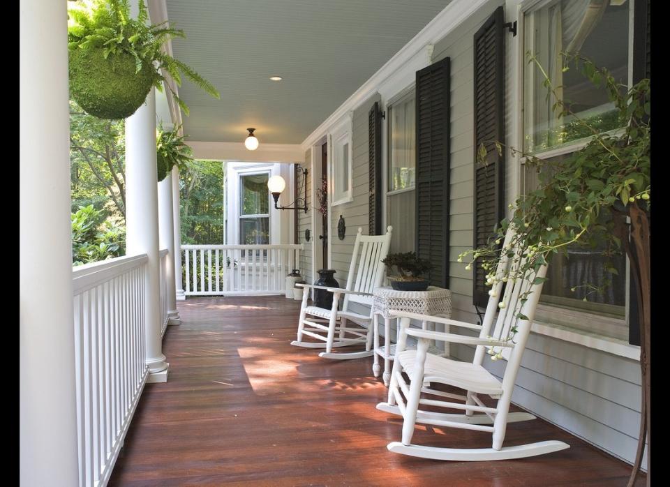 Classic rocking chairs telegraph nostalgic flair, making them the perfect choice for a classic-style front porch.     Photo by Flickr user <a href="http://www.flickr.com/photos/sonjalovas/4038233322/" target="_hplink">sonjalovas. </a>