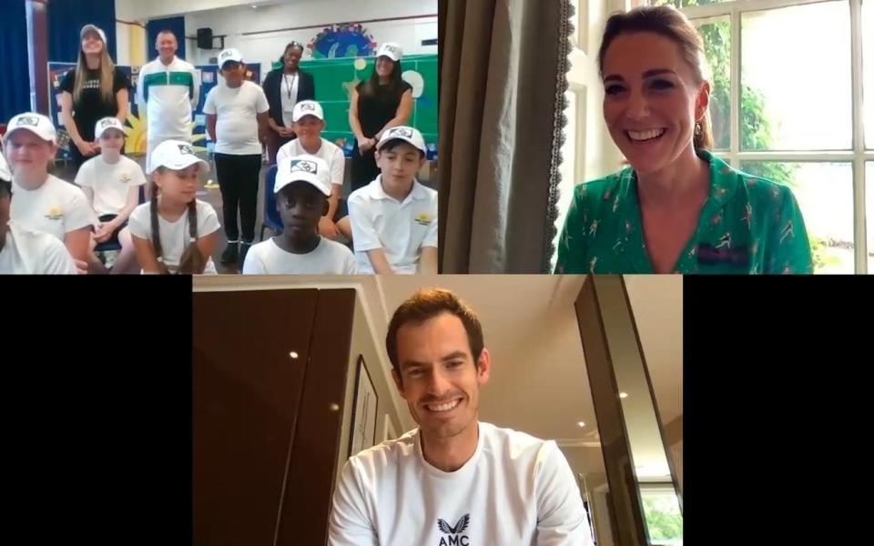 The Duchess of Cambridge and Andy Murray speak to Bond Primary School - Kensington Palace