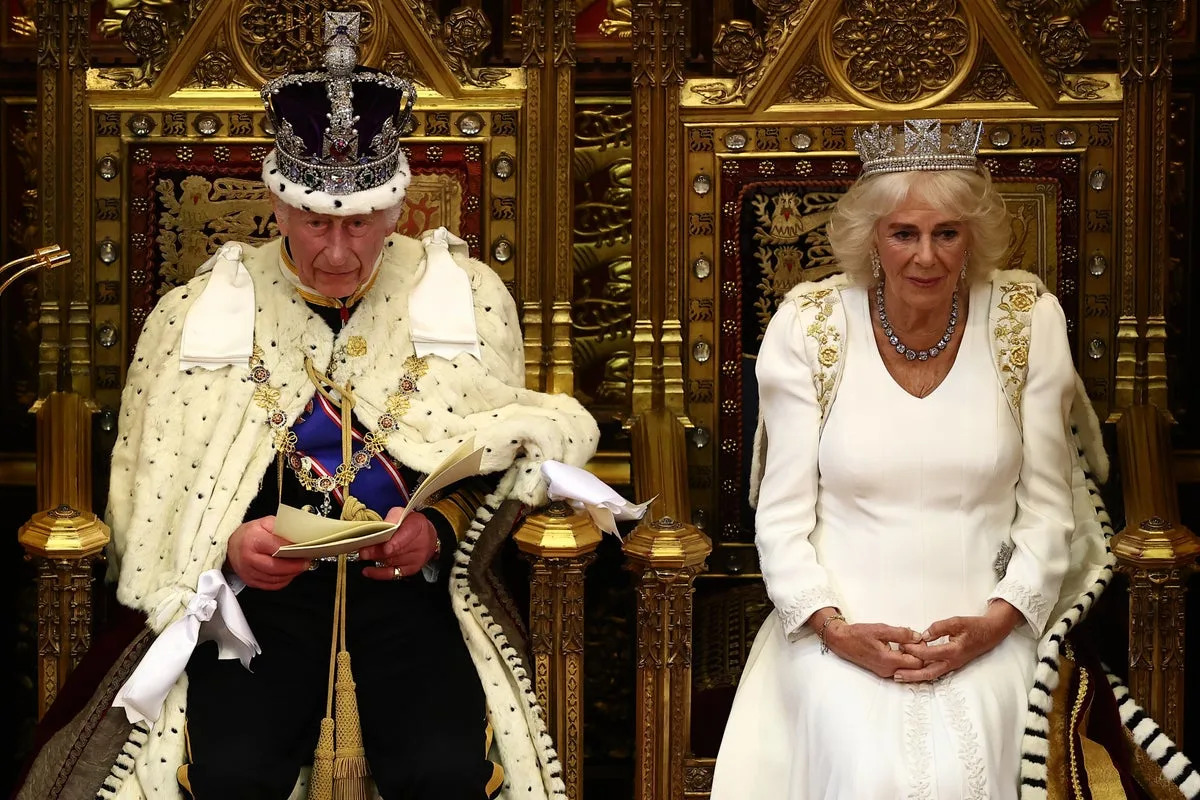 Queen Camilla’s birthday morning was occupied by the State Opening of Parliament. (Getty Images)