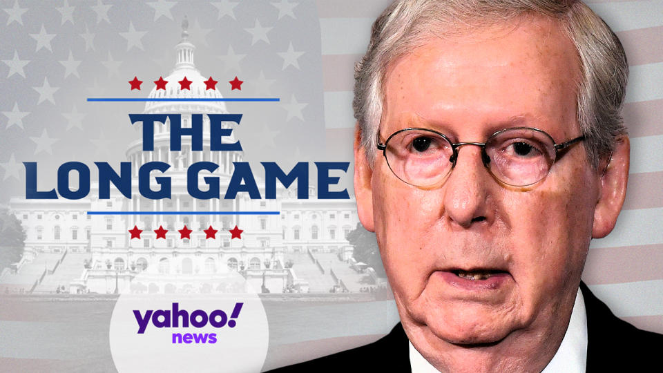 Senate Majority Leader Mitch McConnell. (Photo illustration: Yahoo News; photos: AP)