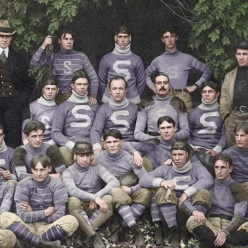 The 1899 football team at Sewanee beat five teams on a grueling train journey that lasted six days. Legend has it that on the seventh day, they rested. That tale is told by an Oxford filmmaker and his partner in a documentary that airs on Mississippi PBS Sunday.