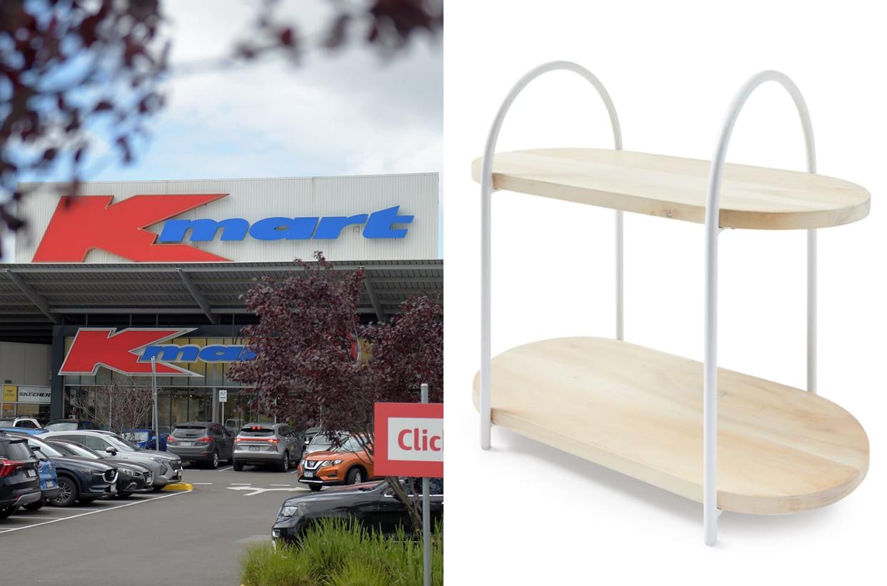 Kmart/ Kmart’s 2 Tier Arch Blonde Serve Stand.