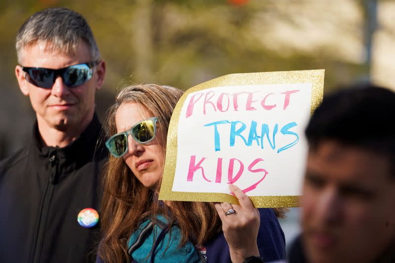 Rally after transgender kids banned from treatments in Georgia