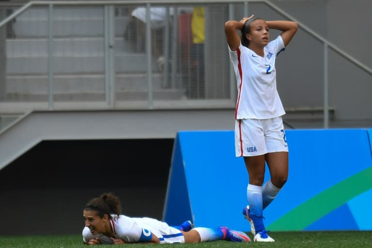 The US women's football team were bidding for a fourth straight Olympic gold but were beaten on penalties by Sweden in Rio