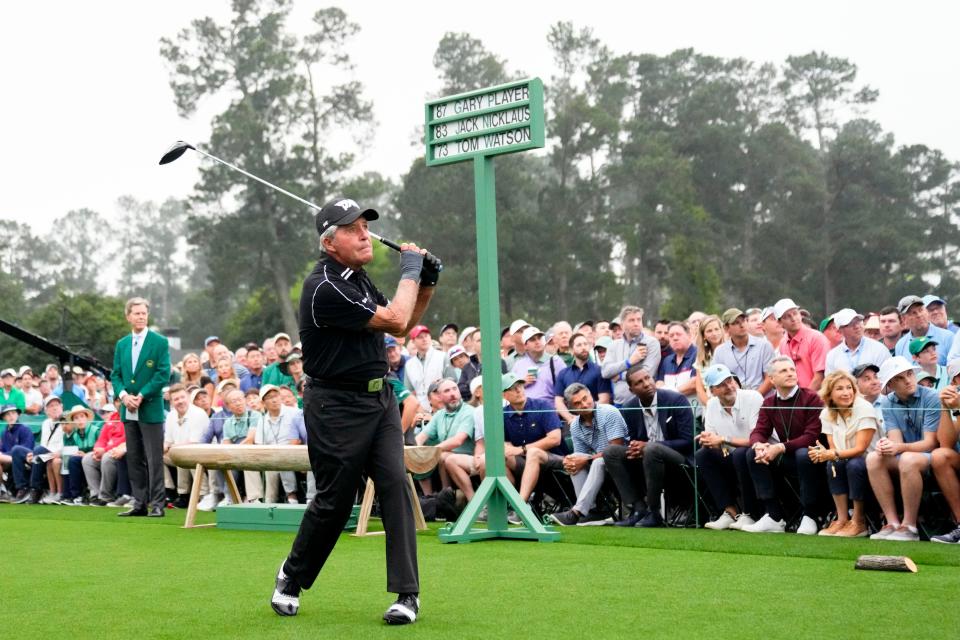 The tradition of honorary starters began in 1963 and today includes three-time Masters champ Gary Player.