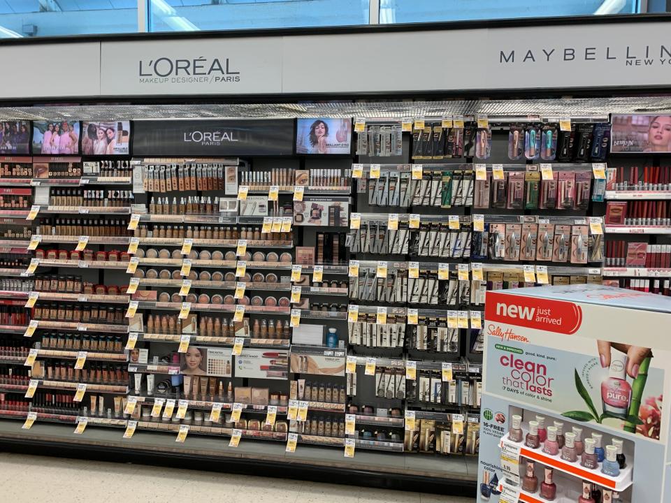 Walgreens makeup aisle